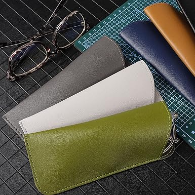 6 Pack Soft Glasses Cases, Leather Eyeglass Cases Travel Glasses Case for Women, Men, Kids
